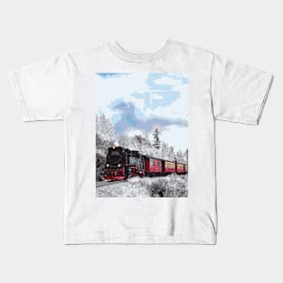 Alaska Train - Landscape Kids T-Shirt